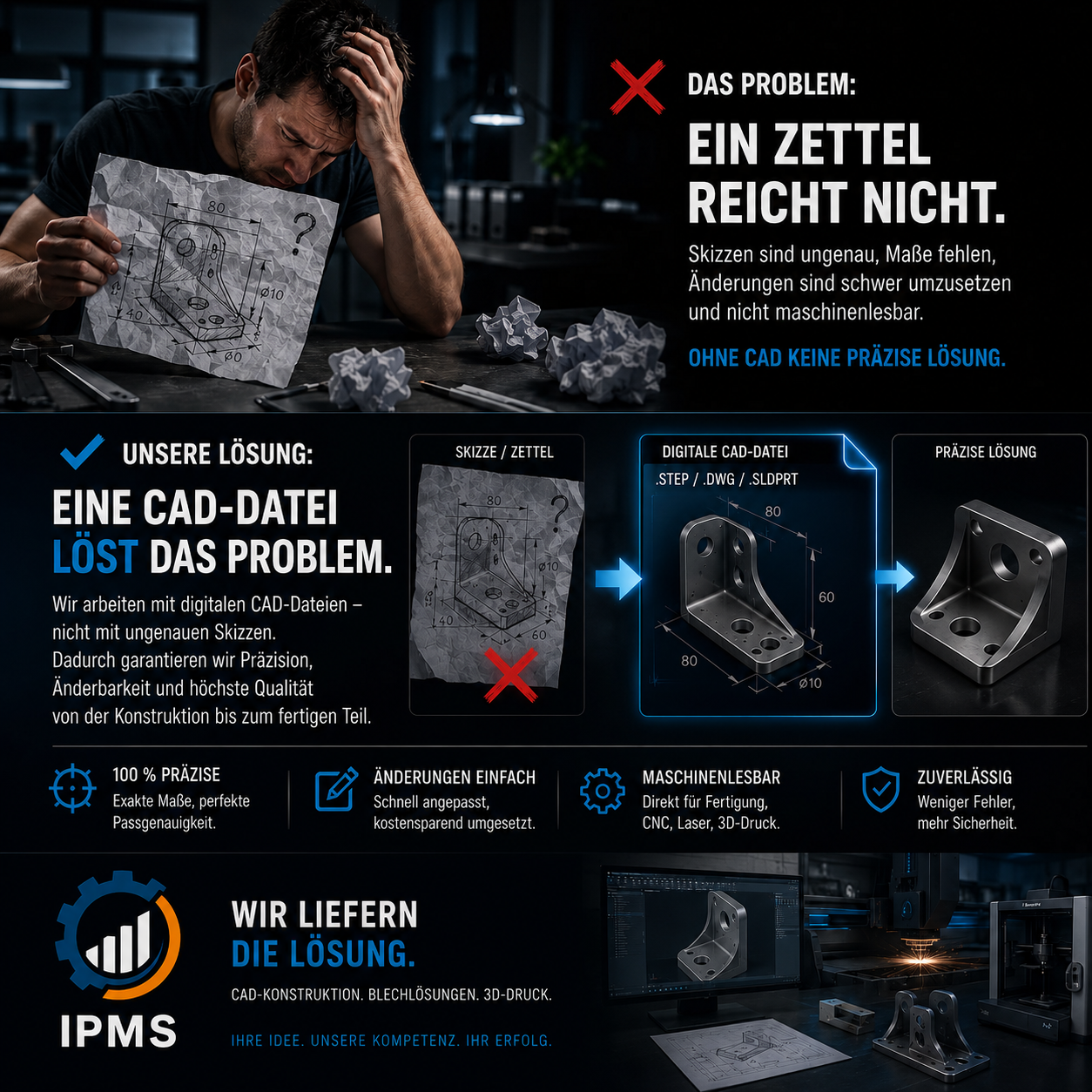 Konkrete Probleme in umsetzbare Lösungen überführen.