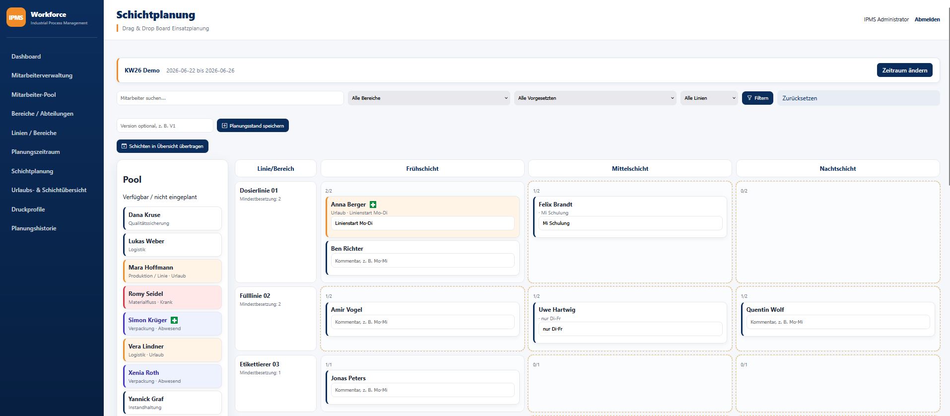 IPMS Workforce Schichtplanung